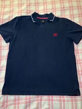 DC Shoes Navy Blue Skater Polo Tee